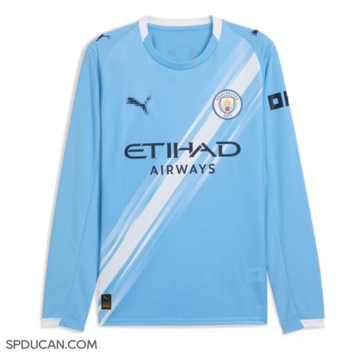 Muški Nogometni Dres Manchester City Domaci 2025-26 Dugi Rukav Muški Nogometni Dres Manchester City Domaci 2025-26 Dugi Rukav